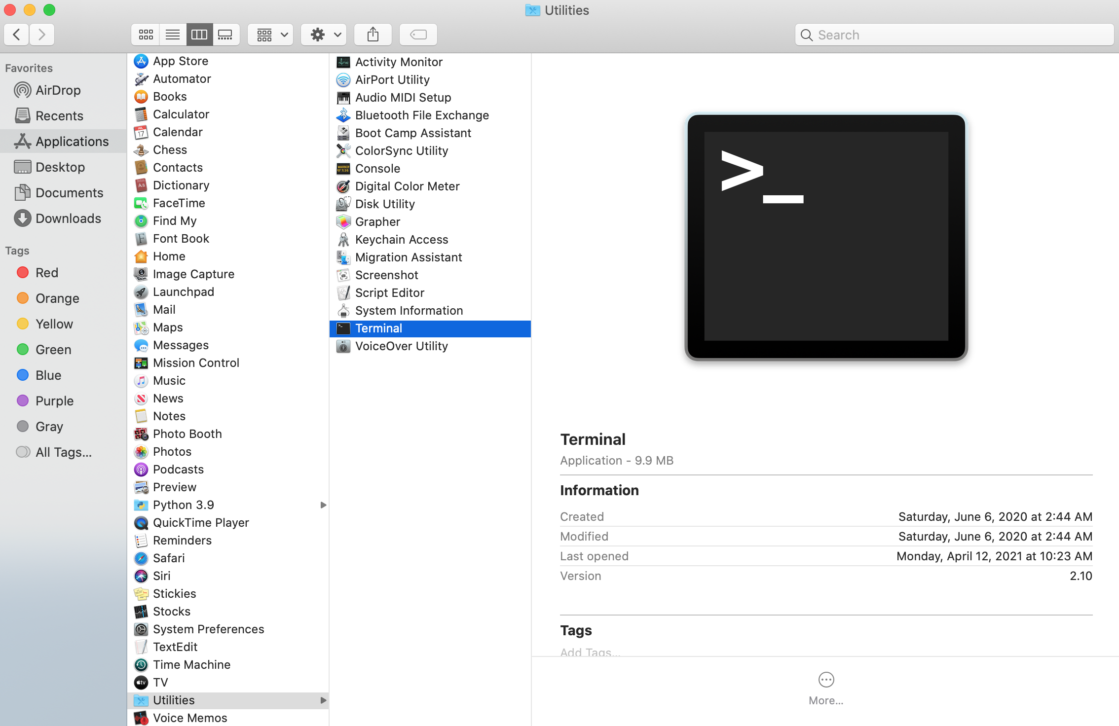 what is the shortcut for python in editor in mac