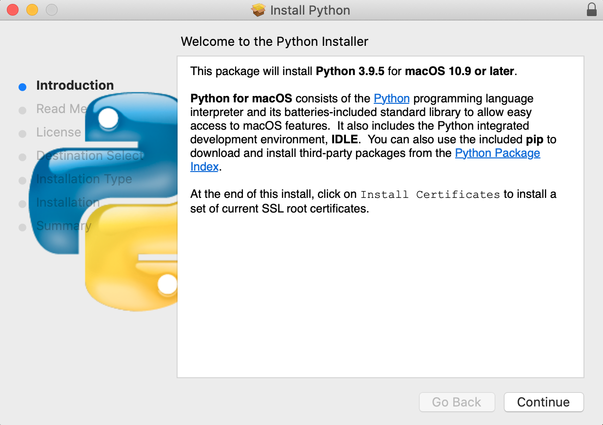 writing python on mac