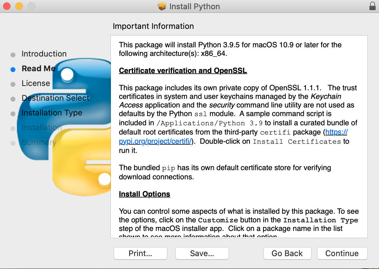 install python 3 for myself on mac