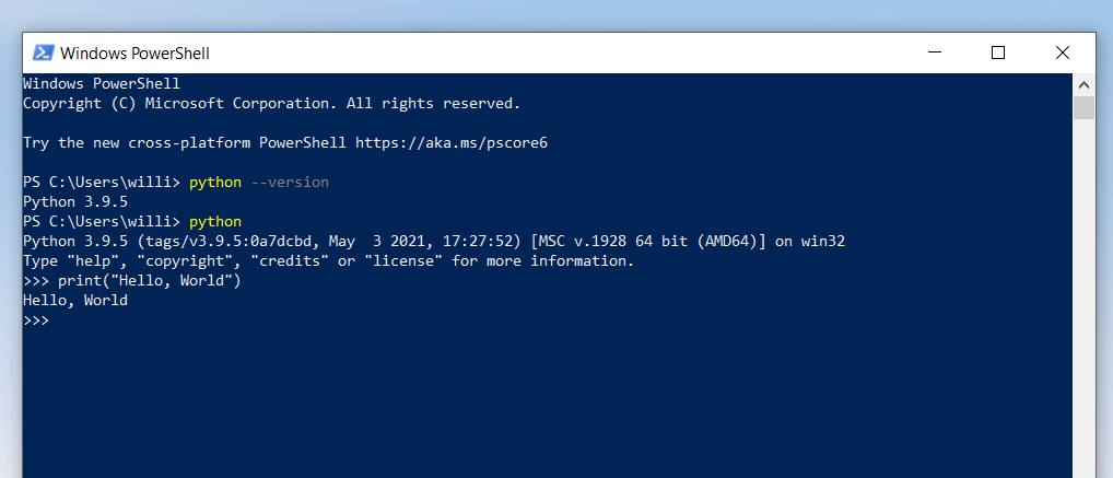 PowerShell result