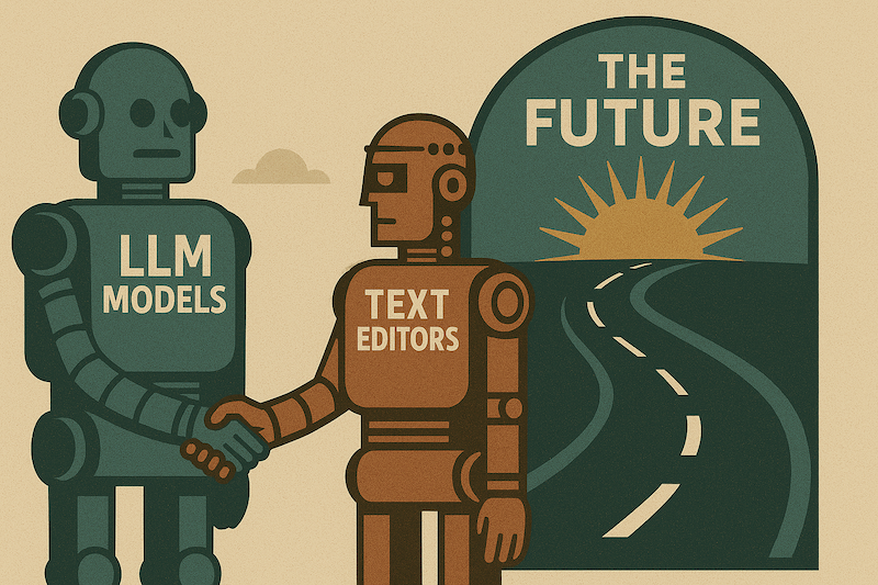Image of 2 Robots and a Road to the Future